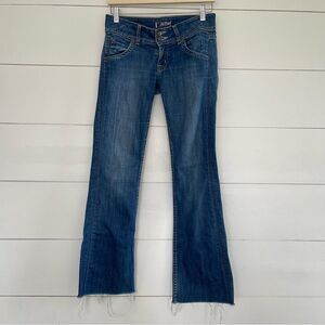 Hudson Women’s 26 Raw Hem Flap Pocket Bootcut Jeans Y2K 2000s